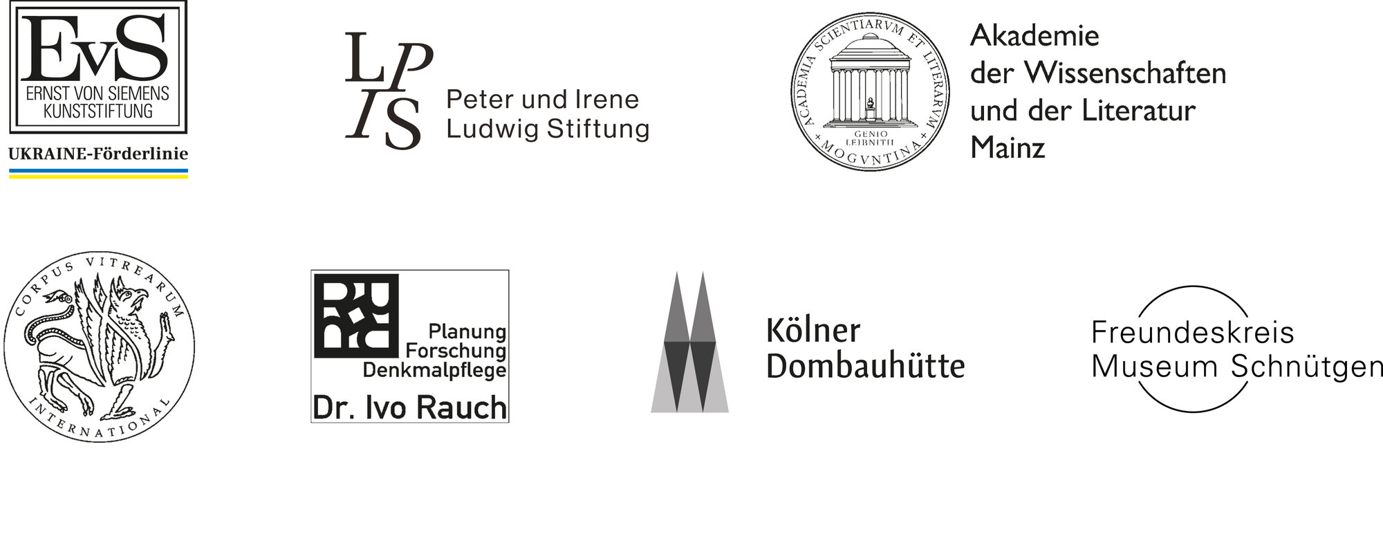 Logos der Unterstützer der Ausstellung