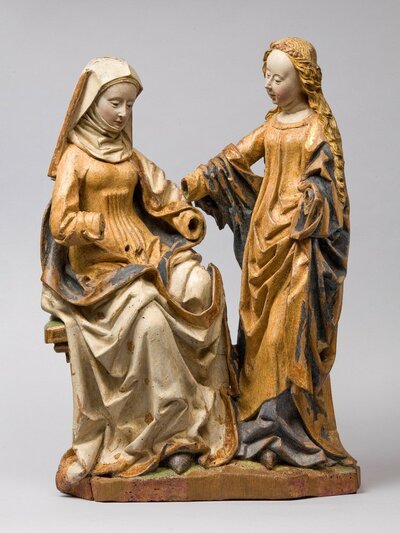 Hl. Anna Selbdritt, Köln, um 1480, Lindenholz, H 46 cm,Inv.-Nr. A 1088, © Rheinisches Bildarchiv. Erworben 1997 mit Unterstützung des Freundeskreises, der Kulturstiftung der Länder und der Kulturstiftung NRW.