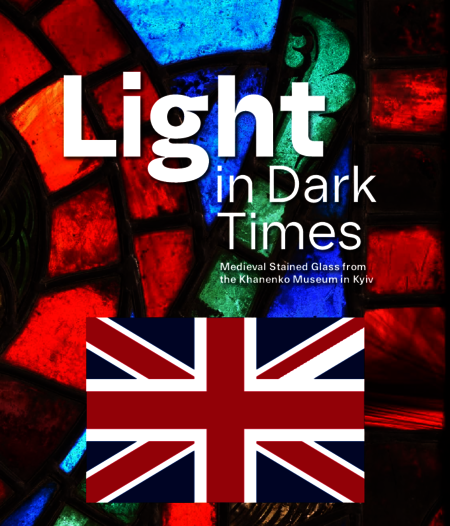 Cover of the catalogue for the exhibition "Light in Dark Times" in English.