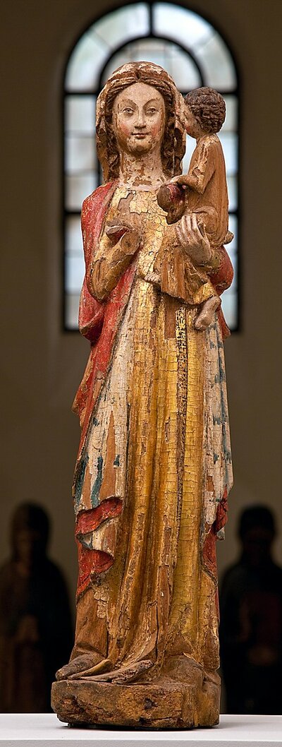 Ollesheimer Madonna, Köln, um 1290, Holz, H. 81,Inv.-Nr. A 1054, © Rheinisches Bildarchiv. Erworben 1969 mit Unterstützung des WDR und des Freundeskreises.