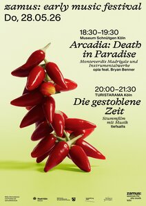 Werbeplakat für das Konzert Arcadia: Death in Paradise.