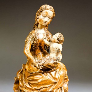  Muttergottes in der Sonne, Köln, um 1370-90, Nussbaum, farbig gefasst, H. 37 cm, Inv.-Nr. A 895, © Rheinisches Bildarchiv 