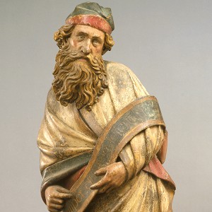  Acht Propheten aus dem Kölner Rathaus Köln, um 1430-40, Eiche, farbig gefasst, H. 114 cm, seit 2014 Lleihgabe der Gebäudewirtschaft der Stadt Köln, © Rheinisches Bildarchiv 