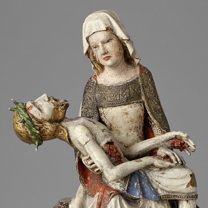  Pietà , Rheinland, um 1380/90, Nussbaum, H. 45,5 cm, Inv.-Nr. A 1052, © Rheinisches Bildarchiv 