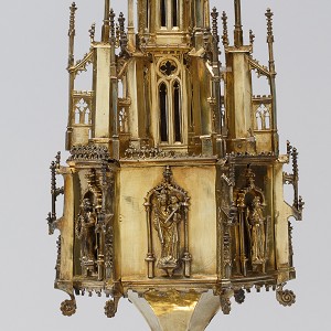  Ziborienmonstranz Westfalen, 1. H. 15. Jh., Silber, vergoldet,  H. 59,5 cm, Inv.-Nr. G 92 © Rheinisches Bildarchiv 
