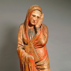  Our Lady of Sorrows from a Triumphal Cross Ensemble, Eastern Alps, c. 1220-1230, beech, H. 141 cm, Inv. No. A 1058, © Rheinisches Bildarchiv 