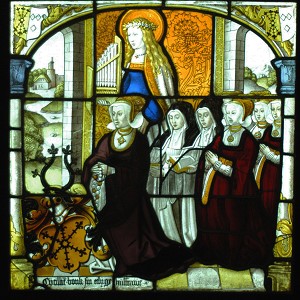 Hl. Cäcilie  Köln, 1525-30, Glasmalerei, 68,5 x 67 cm, Inv.-Nr. M 706 © Rheinisches Bildarchiv 