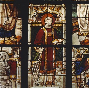  Kreuzigungsfenster aus St. Laurentius in Köln, Köln vor 1489, Glasmalerei, 320 x 181 cm,  Inv.-Nr. M 501-15 © Rheinisches Bildarchiv 