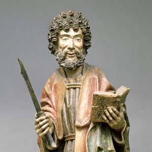  Hl. Bartholomäus Niederrhein, 1500-1510,  Eiche, H. 119 cm, Inv.-Nr. A 761 © Rheinisches Bildarchiv 